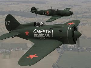 Polikarpow I-16 i Me-109 E-3    